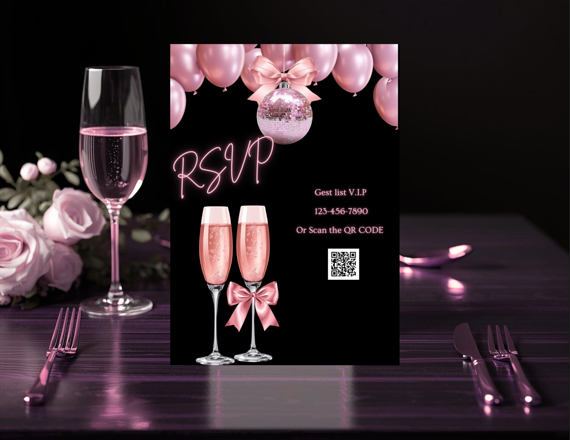 Rose Gold Grand Opening Invitation Template | Editable Canva Business Launch Invite | Evening Program Template | Printable 5x7 + Mobile + Animated