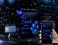 Blue Birthday Invitation Template | Digital Party Invite