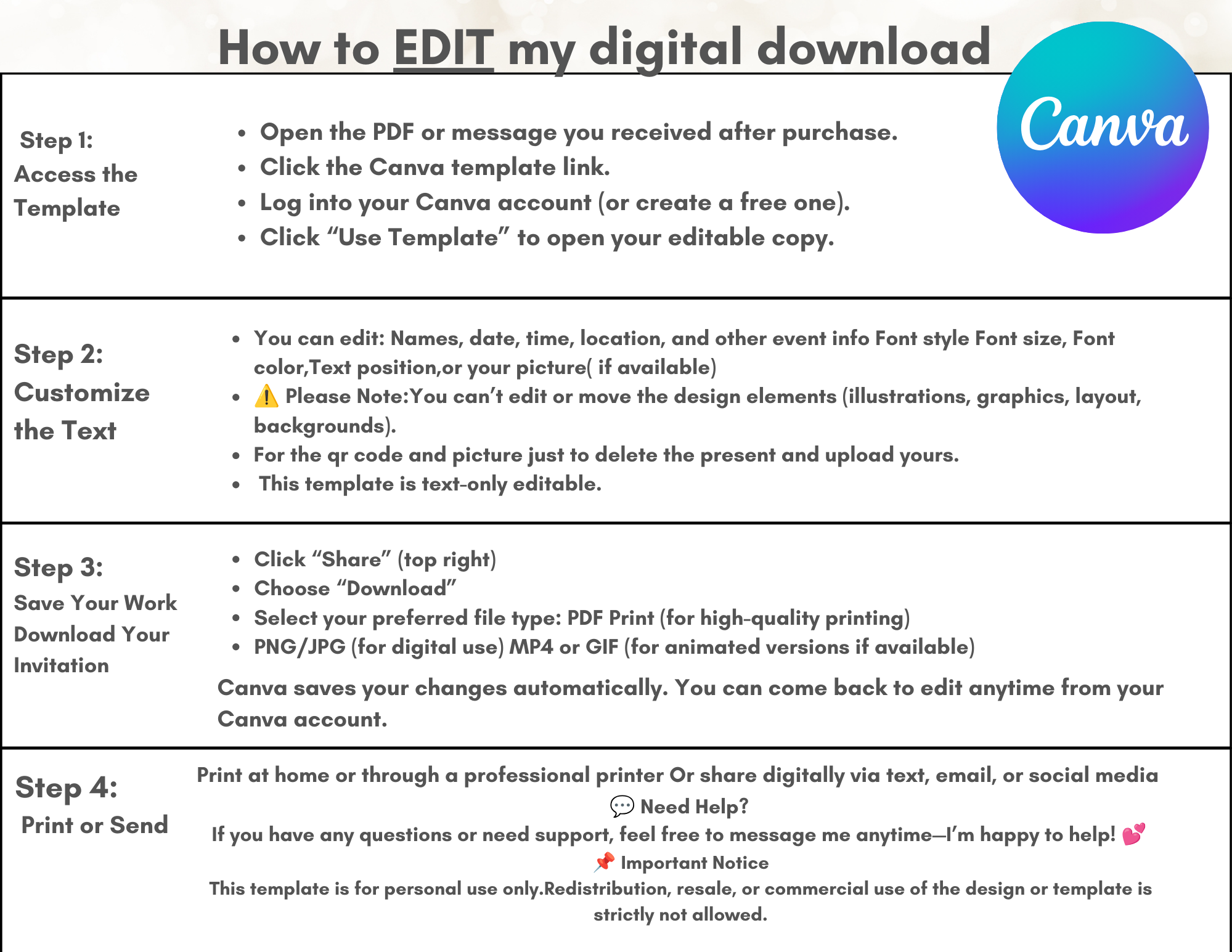 Grand Opening Invitation Template | Editable Canva Business Launch Invite | Printable 5x7 + Mobile + Animated Invitation