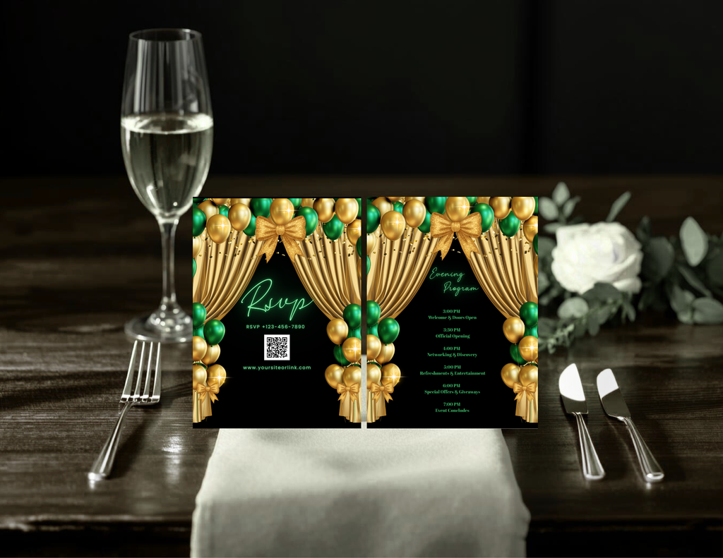 Grand Opening Invitation Template | Editable Canva Business Launch Invite | Printable 5x7 + Mobile + Animated Invitation