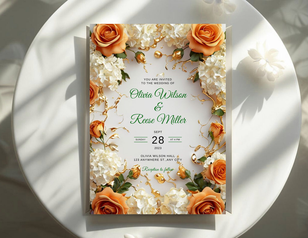 Editable Digital Wedding Invitation | Printable 5x7 + Mobile & Animated Invite | RSVP Included | Instant Download